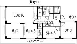 ユニゾン常盤 4LDKの間取図画像