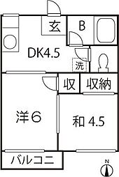間取図画像 2DK