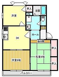 アルテール・マトバB 3DKの間取図画像