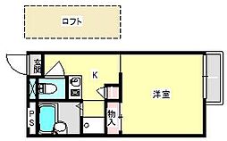 エバーグリーン瀬名 ワンルームの間取図画像