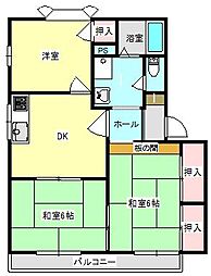 アルテール・マトバA 3DKの間取図画像