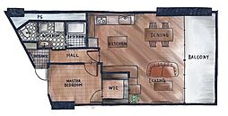 間取図画像 1LDK
