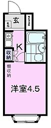 富士昭和ビル3 ワンルームの間取図画像