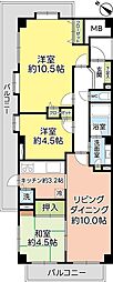 メゾン・フィオーレ上足洗 3LDKの間取図画像
