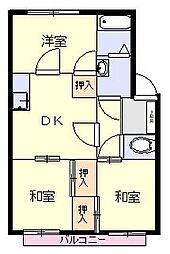 フローラ伊東 3DKの間取図画像