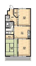 三田コーポ 3DKの間取図画像