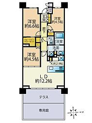 グランアネシス沼津大岡 3LDKの間取図画像