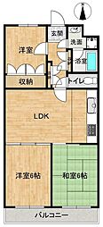 吉原中央マンション 3LDKの間取図画像