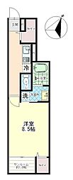 伊東市和田1丁目アパート 1Kの間取図画像