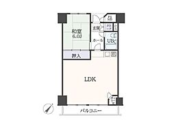 湯河原ロイヤルハイツ 1LDKの間取図画像