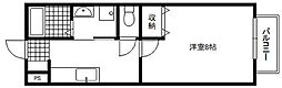マ・メゾン 1Kの間取図画像