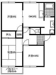 フレグランス88A 3DKの間取図画像