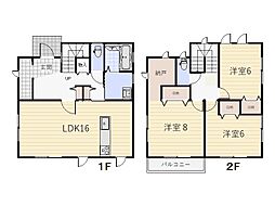 藤枝市清里2丁目・中古戸建 3LDKの間取り