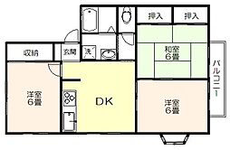 マシガーナ二番館 3DKの間取図画像