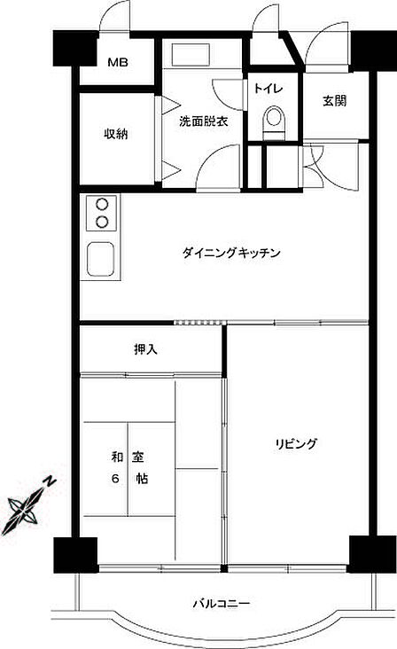 1LDK 間取り
