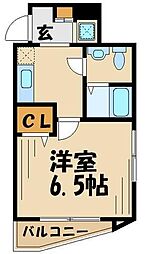 [間取] ★最上階角部屋2面採光・バス・トイレ別・独立洗面台付きの1Ｋです★