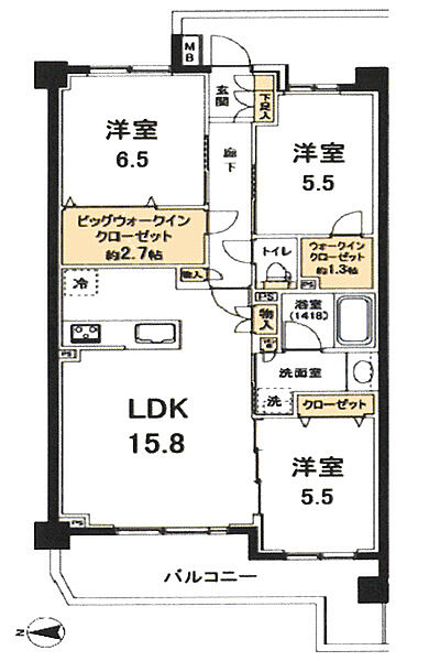 間取りを拡大表示