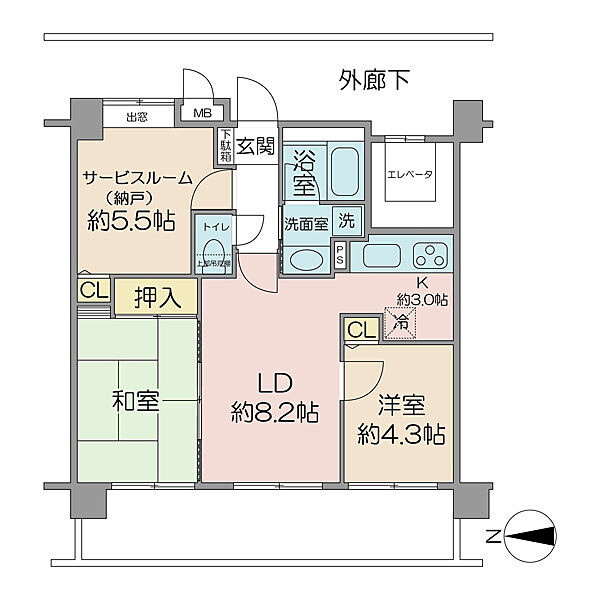 間取りを拡大表示