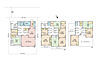 間取り：建物面積231.60ｍ2　9LDK（ファミリークローク×3付き）　3階には大型ルーフバルコニー2か所