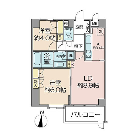 南向きにつき陽当り良好です