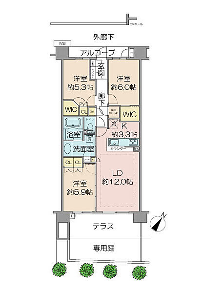 間取りを拡大表示