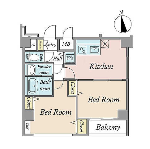 間取り シャンティ武蔵関 4階/-
