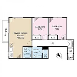 間取図画像 2LDK