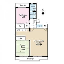間取図画像 2LDK