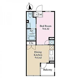 COSMOSREID池袋Residence 1DKの間取図画像