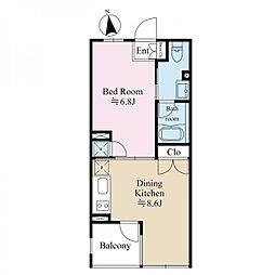 COSMOSREID池袋Residence 1DKの間取図画像