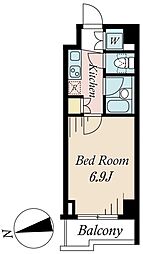 ルーブル大森八番館 1Kの間取図画像