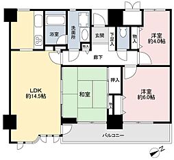 ライオンズプラザ大宮 3LDKの間取図画像