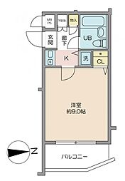 日神パレステージ西麻布 1Kの間取図画像