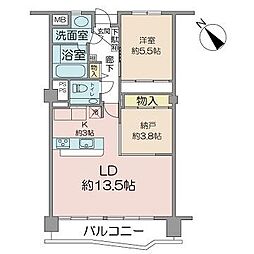 藤が丘マンション 1SLDKの間取図画像