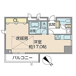 ライトコート四谷 ワンルームの間取図画像