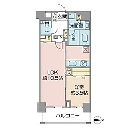 プリムローズ東高円寺 1LDKの間取図画像
