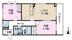 橘の栖 2LDKの間取図画像