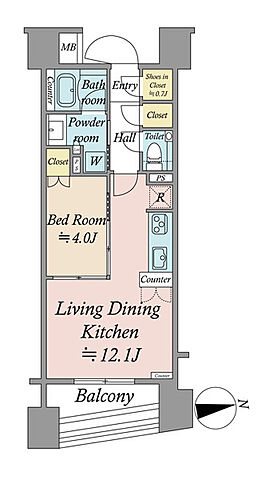 間取り パークホームズ上野 3階/-
