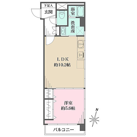 1LDK 間取り