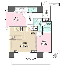ザ・パークハウスアーバンス東五反田 2LDKの間取図画像