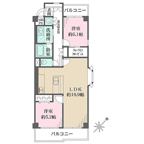 間取り 藤和島津山コープ 3階/-
