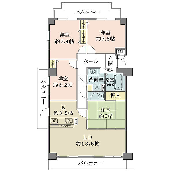 間取りを拡大表示