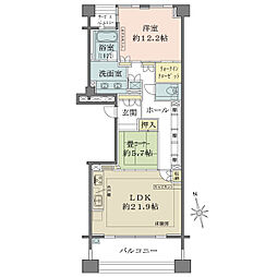 フォレスト東山パークハウスD棟 2LDKの間取図画像