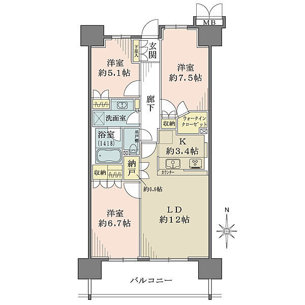 間取りを拡大表示
