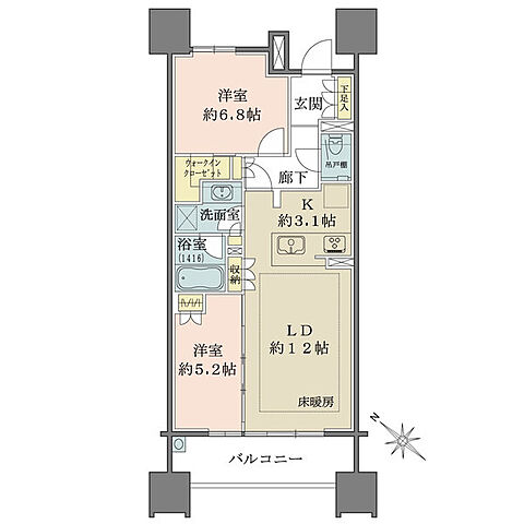 間取り ザ・パークハウス名古屋 19階/-
