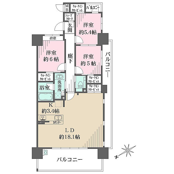 間取りを拡大表示
