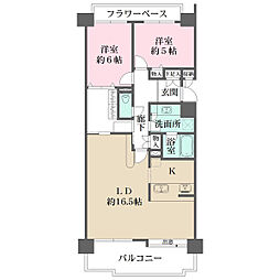 井口台パークヒルズ参番館 2LDKの間取図画像