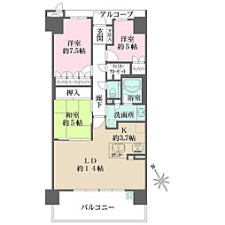 千里中央エアヒルズ 3LDKの間取図画像