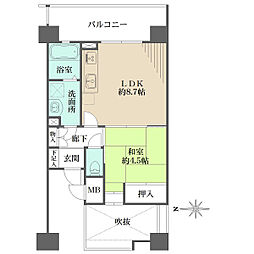 阪急西宮マンション 1LDKの間取図画像