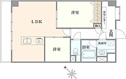 レクセルマンション西馬込 2LDKの間取図画像